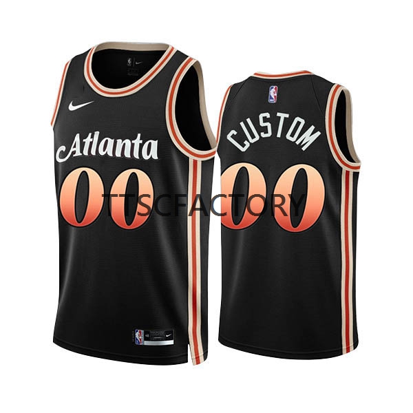 Atlanta Hawks Trikot Benutzerdefinierte Nike 2022-23 City Edition Schwarz Swingman - Herren Atlanta Hawks Trikot Benutzerdefinierte Nike 2022-23 City Edition Schwarz Swingman - Herren